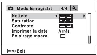 PENTAX W90 - - [Mode enregistr] menu 4 - 1