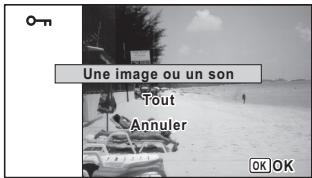 PENTAX W90 - Protection des images et des fichiers son contre la suppression (protéger) - 2
