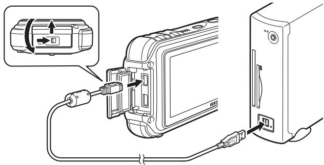 PENTAX W90 - Connexion de la liaison appareil/ordinateur windows PC - 1