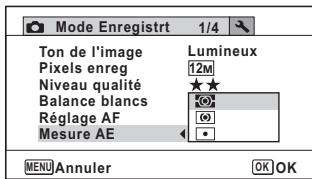 PENTAX W90 - Réglage de la mesure AE - 1