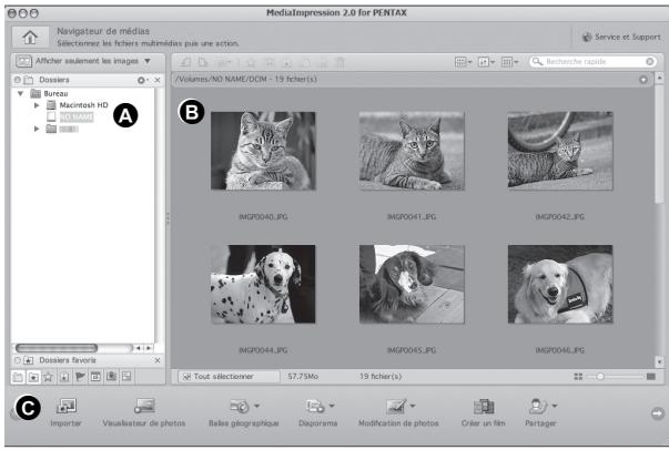 PENTAX W90 - Interface de consultation des fichiers multimédia - 1