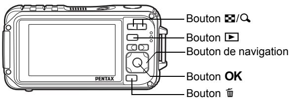 PENTAX W90 - Suppression d'images et de fichiers son sélectionnés - 2