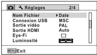 PENTAX W90 - - [Mode enregistr] menu 4 - 3