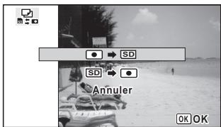 PENTAX W90 - Copie de fichiers de la mémoire intégrée vers la carte mémoire SD - 1