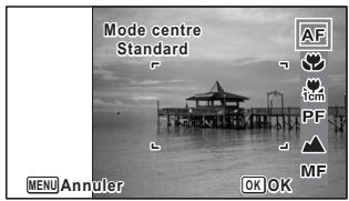 PENTAX W90 - Appuyez sur le bouton de navigation () en mode. - 1