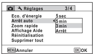 PENTAX W90 - Désactivation de l'arrêt automatique - 1