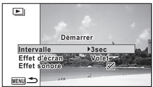 PENTAX W90 - Réglage des conditions du diaporama - 1
