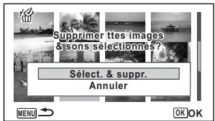 PENTAX W90 - Suppression d'images et de fichiers son sélectionnés - 5