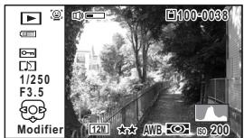 PENTAX W90 - Affichage en mode - 2
