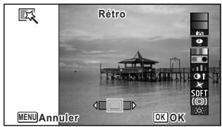 PENTAX W90 - Sélectionnez le filtre numérique que vous souhaitez utiliser à l'aide du bouton de navigation (▲▼). - 2