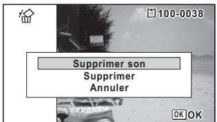 PENTAX W90 - Suppression d'un fichier son - 1