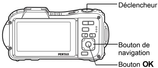 Déclencheur Bouton de navigation Bouton OK PENTAX