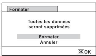 Formater Toutes les données seront supprimées Formater Annuler OK OK