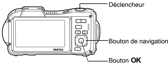 Déclencheur Bouton de navigation PENTAX Bouton OK
