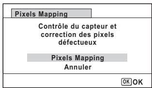Pixels Mapping Contrôle du capteur et correction des pixels défectueux Pixels Mapping Annuler OK OK