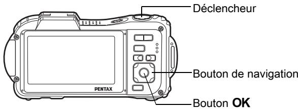 Déclencheur Bouton de navigation Bouton OK PENTAX