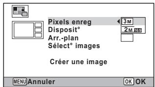 Pixels enreg 3M Disposit* 2M (RGB) Arr.-plan Select* images Créer une image MENU Annuler OK OK