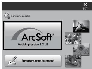 Software Installer ArcSoft® Medialimpression 2.2 LE Enregistrement du produit