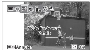 Mode Prado vues Rafale MENU Annuler OK OK