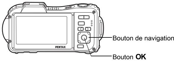 Bouton de navigation Bouton OK PENTAX