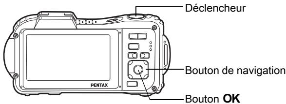 Déclencheur Bouton de navigation Bouton OK PENTAX