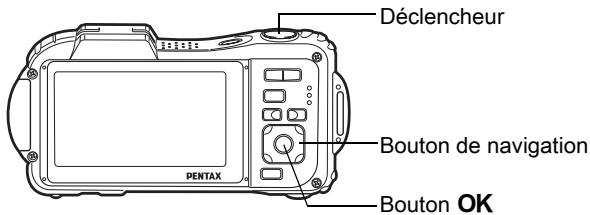Déclencheur Bouton de navigation Bouton OK PENTAX