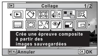 Collage 1/2 Crée une épreuve composite à partir des images sauvegardées MENU Annuler OK OK
