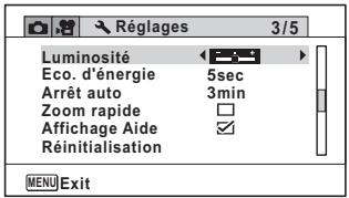 PENTAX OPTIO WG3-GPS - - Menu [ˌVidéo] - 4