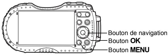 PENTAX OPTIO WG3-GPS - Réglage de la langue d'affichage - 1