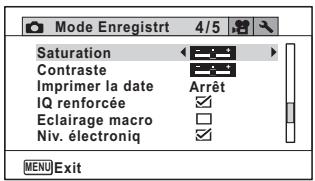 PENTAX OPTIO WG3-GPS - - Menu 4 [Mode Enregistrt] - 1
