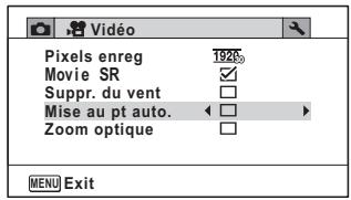 PENTAX OPTIO WG3-GPS - Ajustement permanent de la mise au point lors de l'enregistrement de séquences vidéo - 1