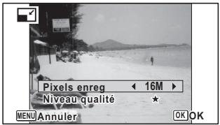 PENTAX OPTIO WG3-GPS - Modification de la taille d'image (Redéfinir) - 2