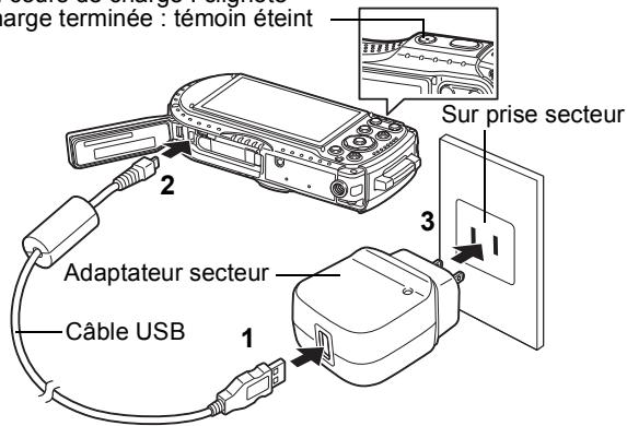 PENTAX OPTIO WG3-GPS - Charge de la batterie - 1