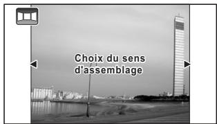 PENTAX OPTIO WG3-GPS - Utilisez le bouton de navigation (◀▶) pour choisir la direction dans laquelle les images seront assemblées. - 1