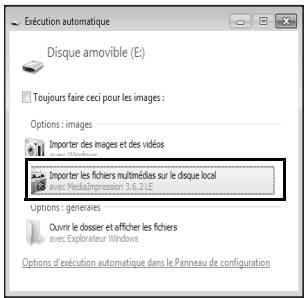 PENTAX OPTIO WG3-GPS - Sélectionnez [Importer les fichiers multimédias sur le disque local]. - 1