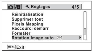 PENTAX OPTIO WG-4 - Utilisez le bouton de navigation (◀▶) pour sélectionner √ (Oui)/ □ (Arrêt). - 1