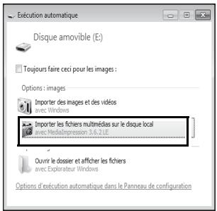PENTAX OPTIO WG-4 - Sélectionnez [Importer les fichiers multimédias sur le disque local]. - 1