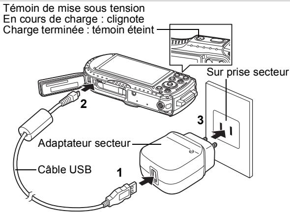 PENTAX OPTIO WG-4 - Charge de la batterie - 1