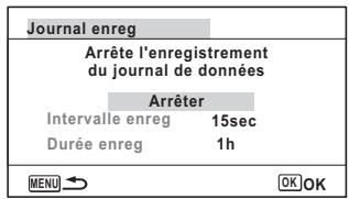 PENTAX OPTIO WG-4 - Arrêter l'enregistrement d'un journal - 1