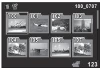 PENTAX KS2 - Tournez ◎ vers la gauche à l'étape 1, « Affichage d'images multiples » (p.72). - 1