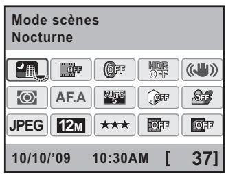 PENTAX KX - Utilisez le bouton de navigation (▲▼◀▶) pour sélectionner [Mode scènes] puis appuyez sur le bouton OK. - 1