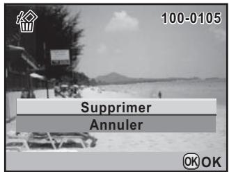 PENTAX KX - Utilisez le bouton de navigation (▲▼) pour sélectionner [Supprimer]. - 1