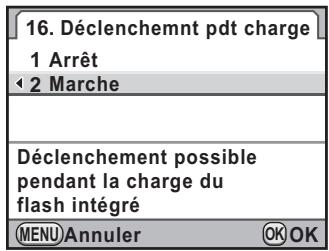 PENTAX KX - Comment autoriser la prise de vue pendant le chargement du flash - 1