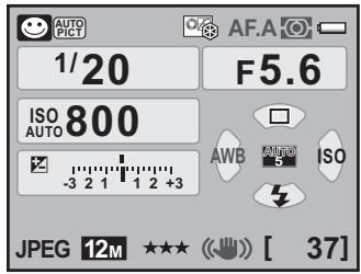 PENTAX KX - Vérifiez l'écran de contrôle LCD puis appuyez sur le bouton INFO. - 2