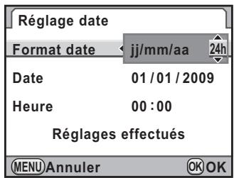 PENTAX KX - Réglage de la date et de l'heure - 2