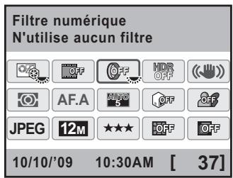 PENTAX KX - Utilisez le bouton de navigation (▲▼◀▶) pour sélectionner [Filtre numérique] puis appuyez sur le bouton OK. - 1