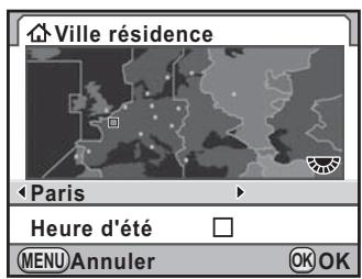 PENTAX KX - Utilisez le bouton de navigation (◀▶) pour sélectionner une ville. - 1