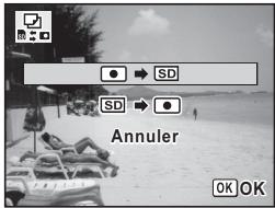 PENTAX X5 - Copie de fichiers de la mémoire intégrée vers la carte mémoire SD - 1
