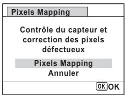 Pixels Mapping Contrôle du capteur et correction des pixels défectueux Pixels Mapping Annuler OK OK