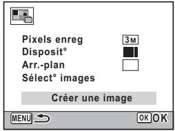 Pixels enreg 3M Disposit° Arr.-plan Select° images Créer une image MENU OK OK